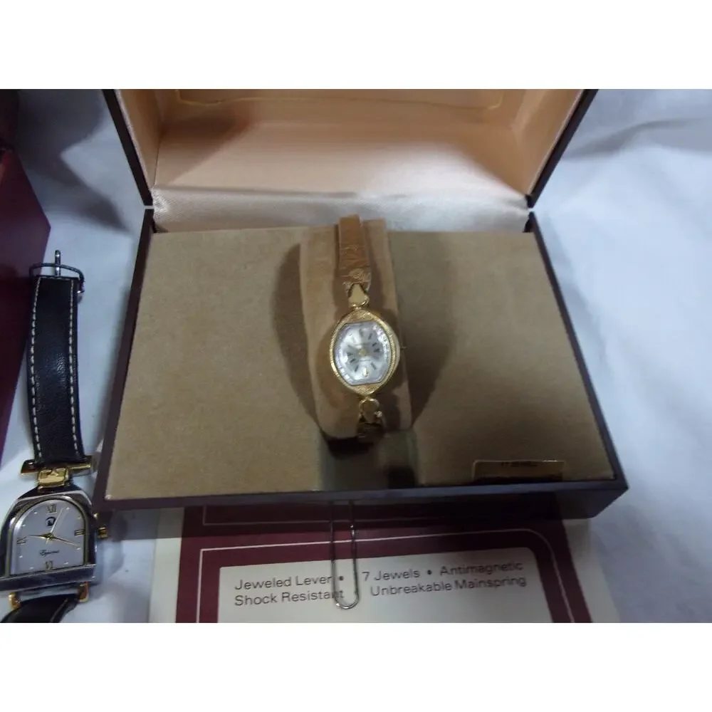 LOT OF 3 WOMENS WATCHES INCLUDING-WESTCLOX-WALTHAM-EQUINOX-FOR PARTS OR REPAIR